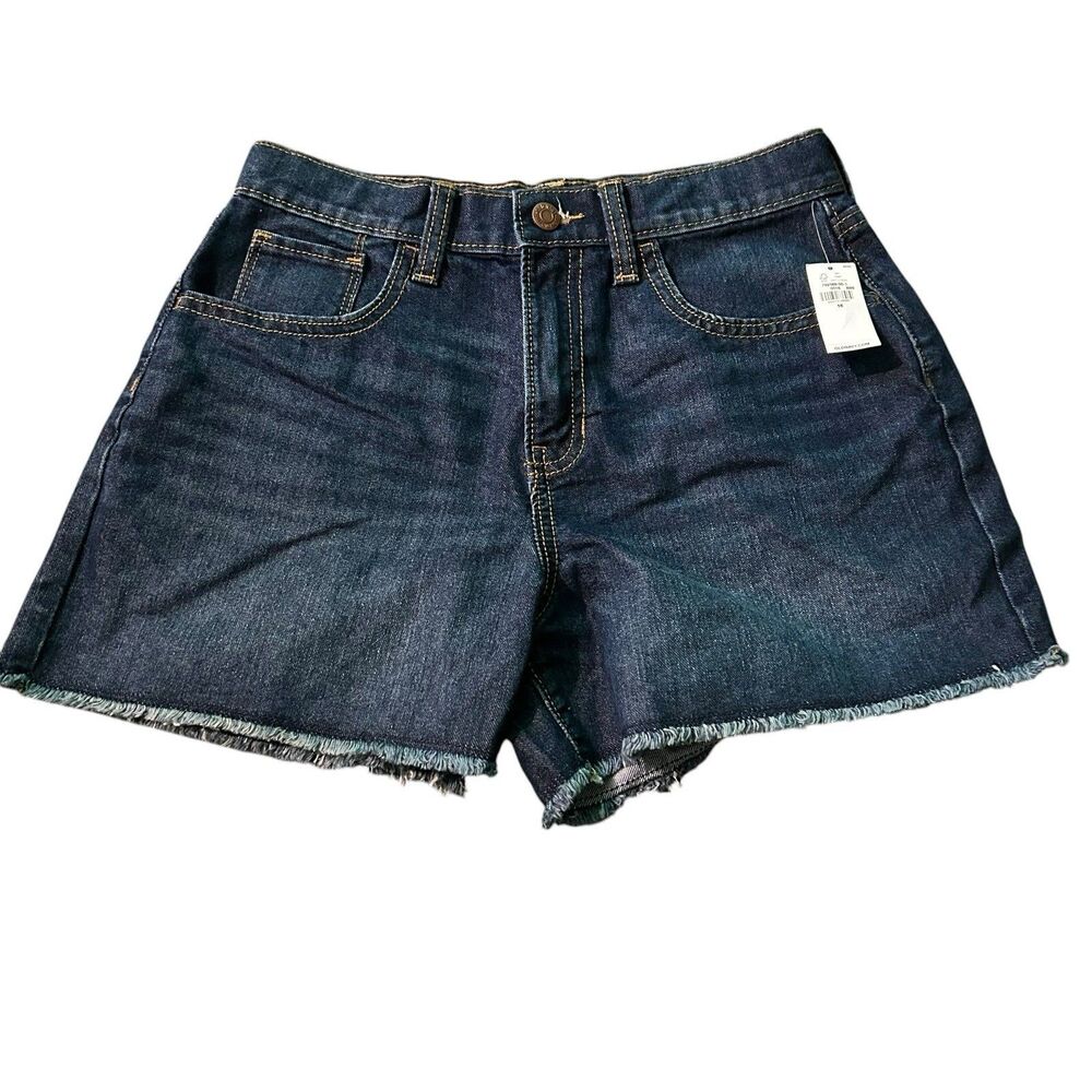 NWT Old Navy Girls Size 16 High Rise Adjustable Raw Hem Denim Shorts